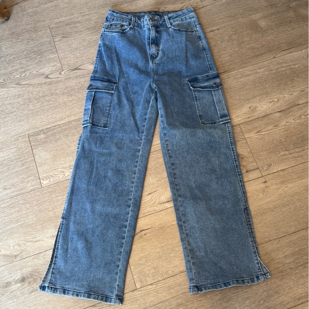 Women's Blue Cargo Jeans